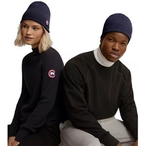 Canada Goose | Unisex Navy Heather Knit Beanie